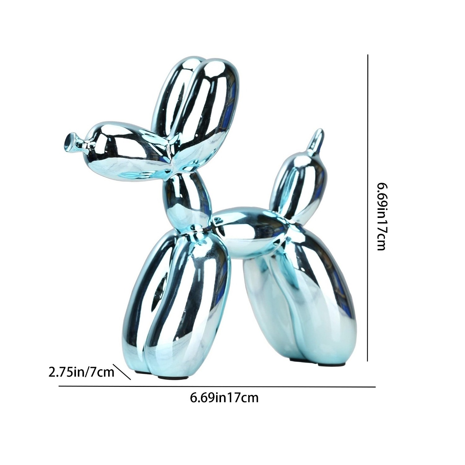 Hot selling resin Jeff Koons balloon dog sculpture modern and personalized home decoration resin crafts