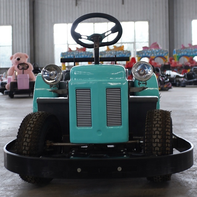 Blue four-wheel electric vehicle  electric tractor go kar t children's toy car     go kart factory