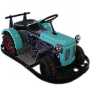 Blue four-wheel electric vehicle  electric tractor go kar t children's toy car     go kart factory