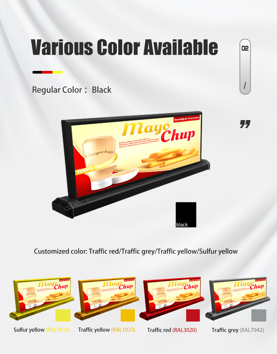 Programmable Led Car Roof Sign Double Side Advertising P5 Waterproof Screen Outdoor Taxi Top Led Display