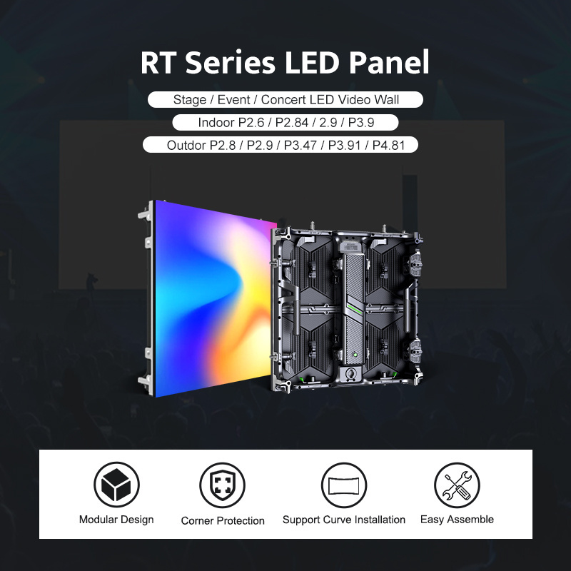 Turnkey Solution Led Video Wall P2.6 P2.9 P3.9 Aluminum LED Display Cabinet Church LED Outdoor P4.81 Panel Stage LED Screen