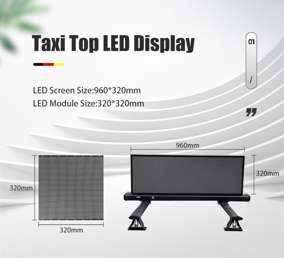 Outdoor Scrolling Double Sided Taxi LED Sign P5 Waterproof Car Advertising Taxi Top LED Display Screen