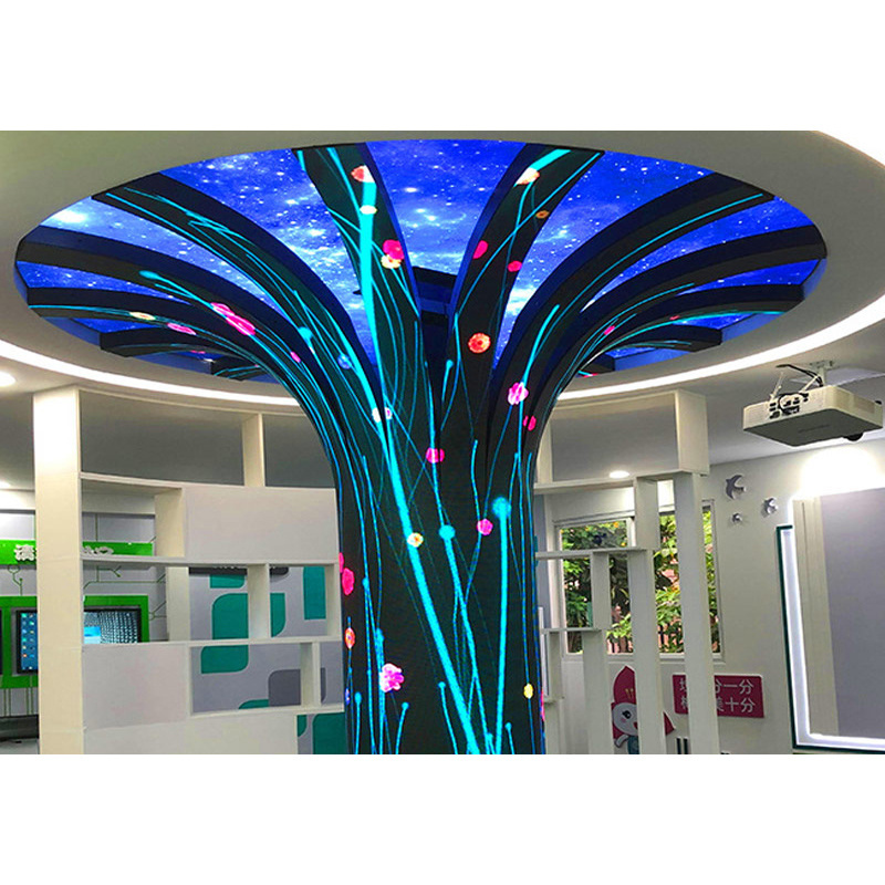 P2 P4 Flexible LED Advertising Screen Soft LED Module Customized Irregular Sphere Tunnel Indoor LED Display