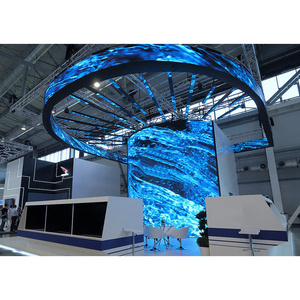 P2 P4 Flexible LED Advertising Screen Soft LED Module Customized Irregular Sphere Tunnel Indoor LED Display