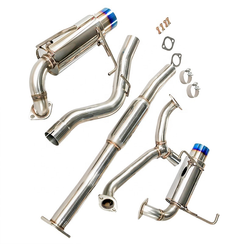 Catback Exhaust For 2008-2014 Subaru Impreza WRX STI Stainless Steel System Quad Burnt Tip