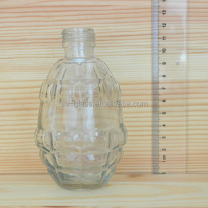 Customizable Sensheng Brand Grenade small screw covered glass vodka bottles