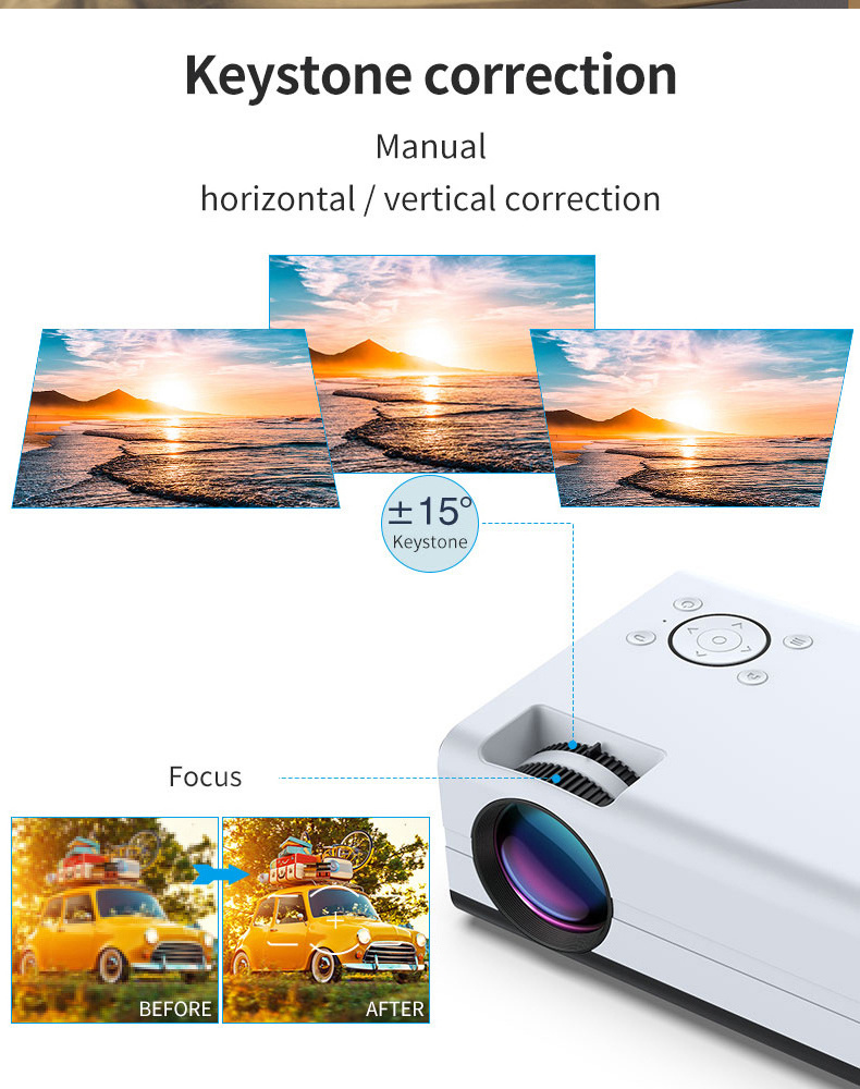 1080P High quality T01-A mini projector smart home life pocket projector suitable for smartphone HD 1080P projector with HDMI