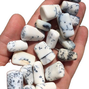 Natural  Dendritic Opal Crystal Tumbles Stone For Creative People Converts  into Faith Bulk Moss Agate  tumbled Stone tumbled st