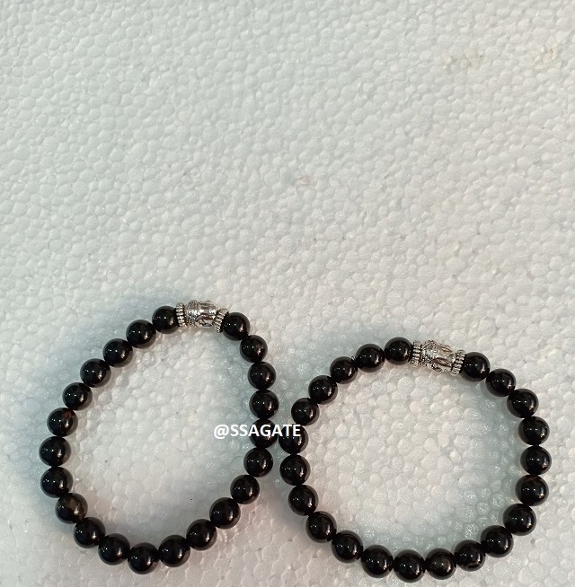 Natural 8mm Black Tourmaline  Beads Bracelets Buddha Logo Healing Crystal Beads Bracelet For Sale Buy Online From S S AGATE