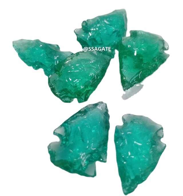 Gemstone Green Glass Arrowheads Wholesale Natural Stone Citrine Obsidian Arrowheads Buy online india arrowheads