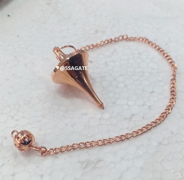 Long Cone Point Copper Metal Openable  Pendulum Dowsing Metal Brass Pendulums Copper Metal Pendulum  Buy Online From S S AGATE