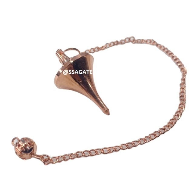 Long Cone Point Copper Metal Openable  Pendulum Dowsing Metal Brass Pendulums Copper Metal Pendulum  Buy Online From S S AGATE