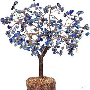 Life Tree Natural Lapis Lazuli Natural Healing Gemstone Crystal Bonsai Fortune Money Tree for Good Luck For Decoration Gifts