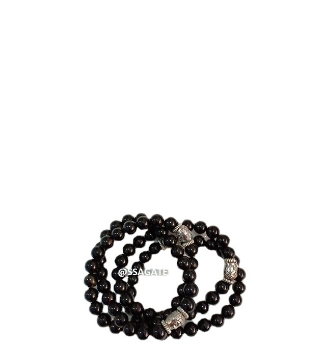 Natural 8mm Black Tourmaline  Beads Bracelets Buddha Logo Healing Crystal Beads Bracelet For Sale Buy Online From S S AGATE