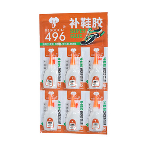 Factory Direct 496 Shoe Repair Glue 15ML Super Glue 3-5 Seconds High Strength Adhesive Environmentally Friendly 100% Raw Gum