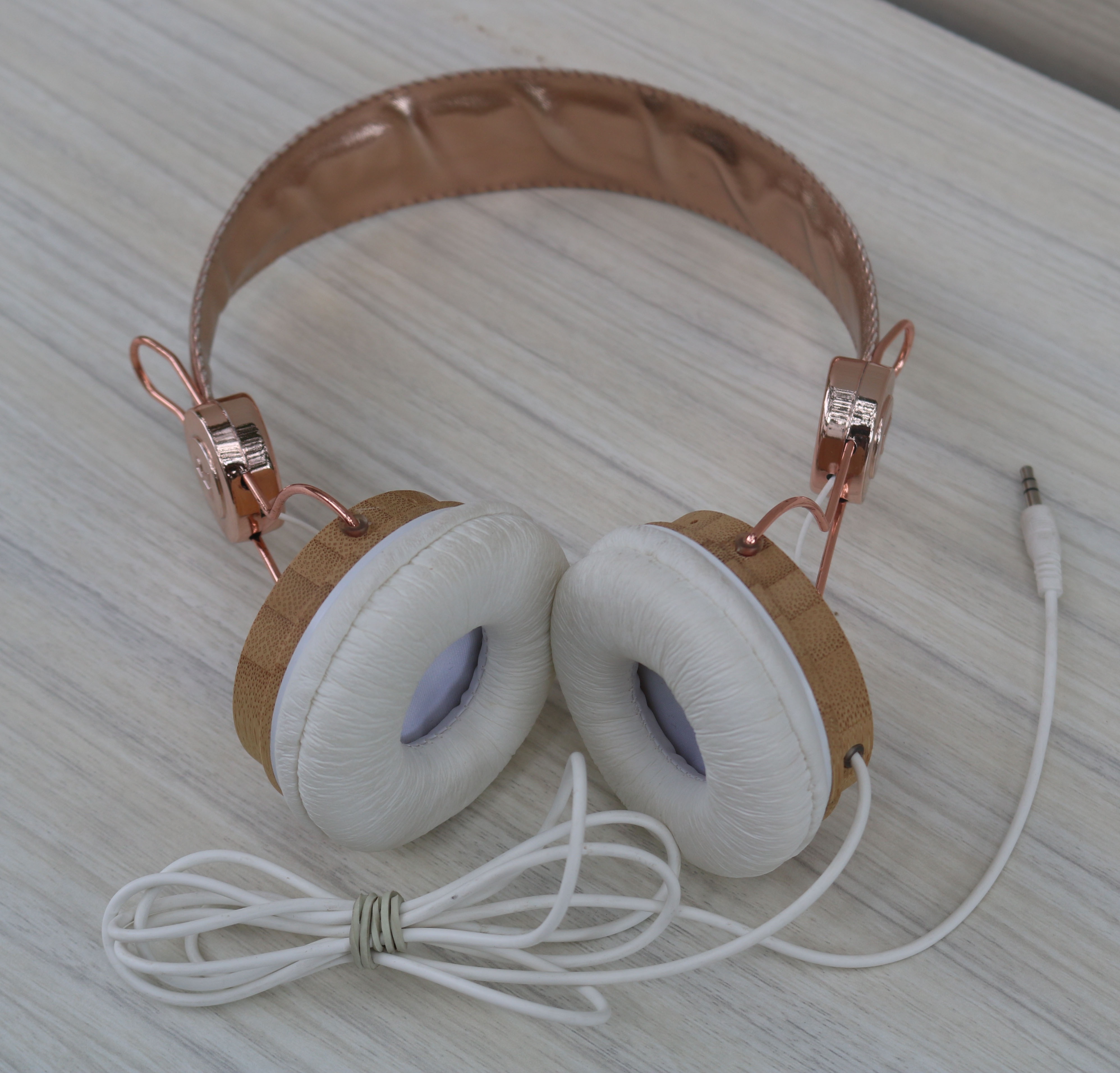 Natural Bamboo Walnut Headset Wooden Headphone for Music Mobile Phone