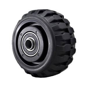 S-S Rubber Silent Caster Off Road Wheels 100 125 150 200 mm All Terrain