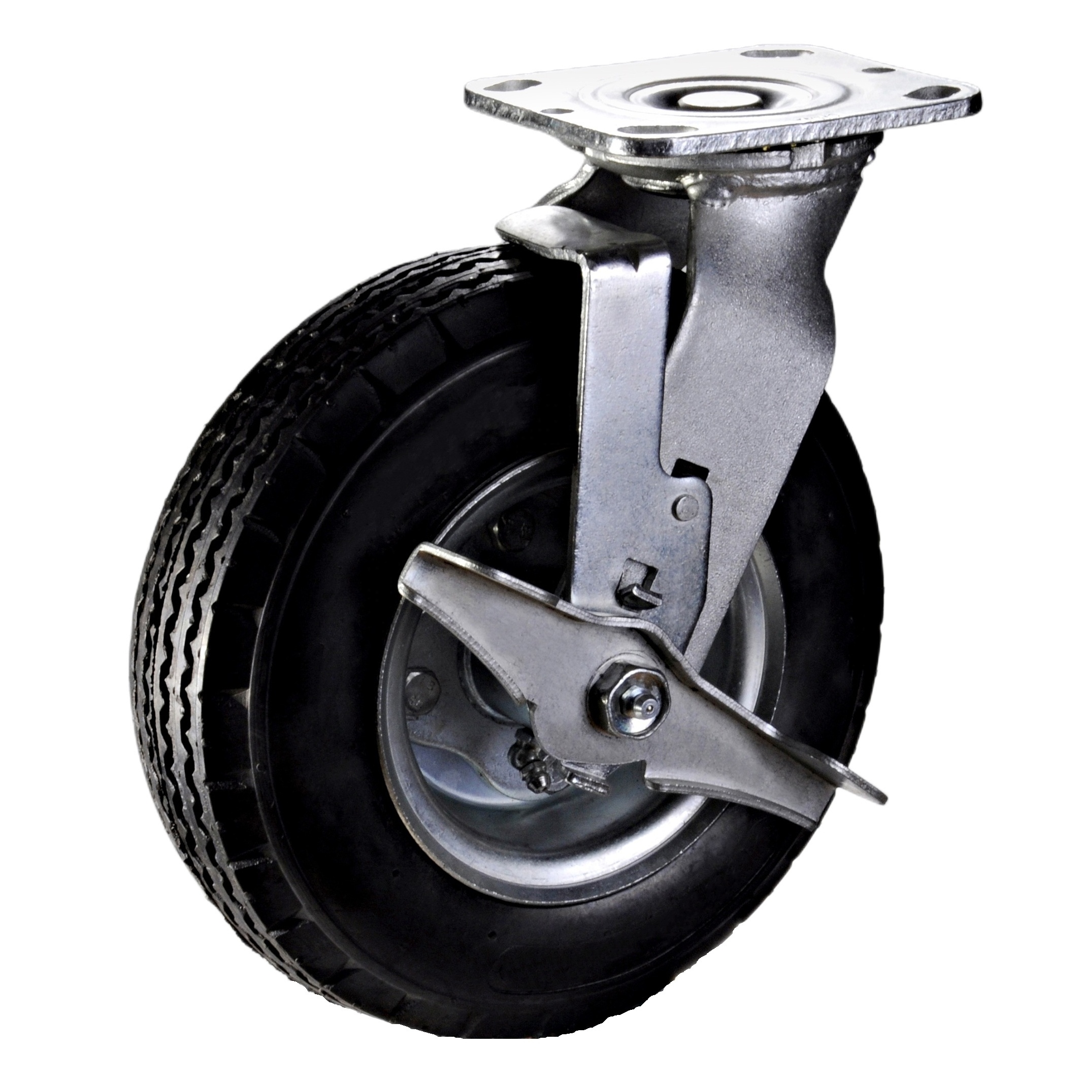 S-S heavy duty semi pneumatic foam pu wheel 200 254 305 mm 8 10 12 inch