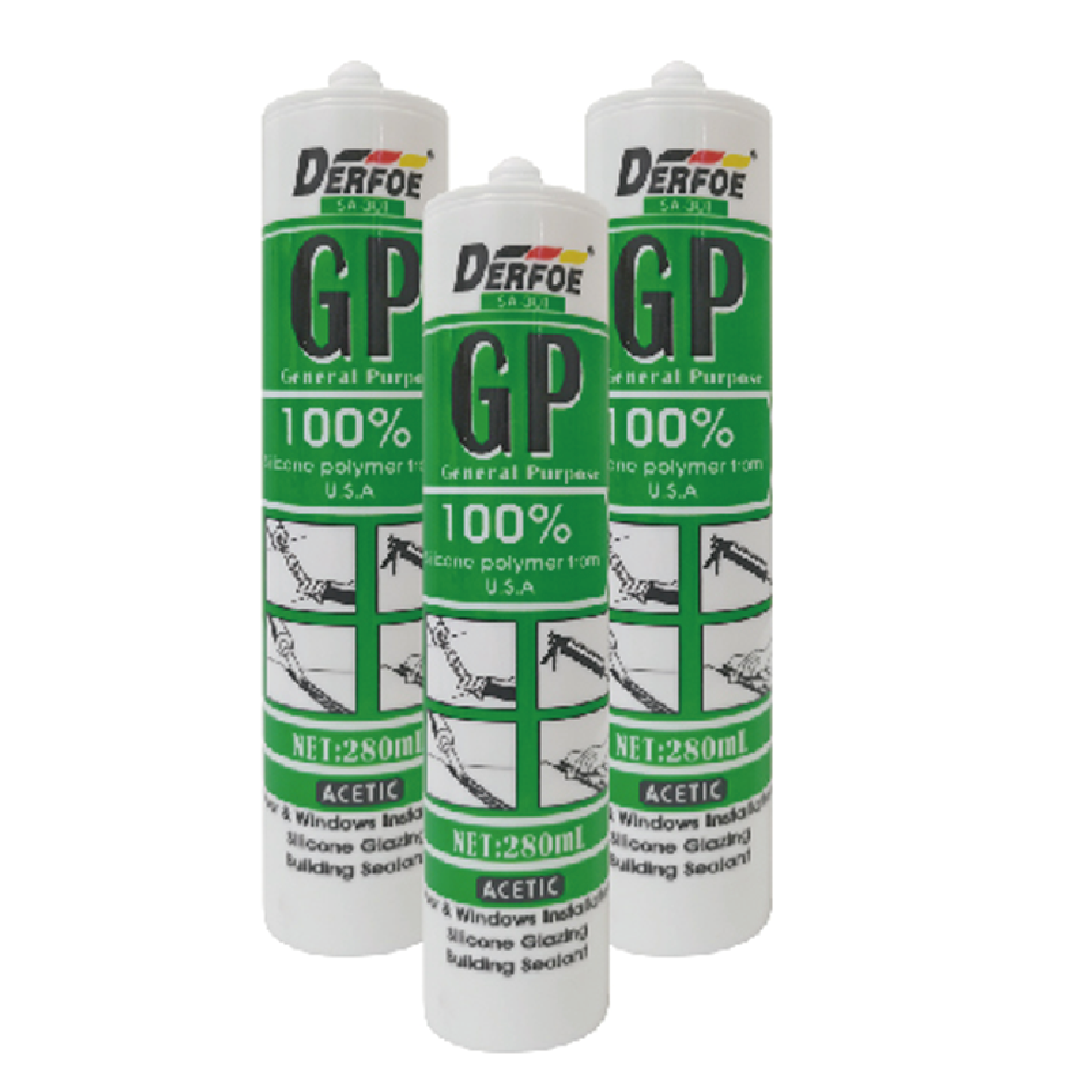 Popular Market High General Purpose 100% Silicone Polymer From USA DOWC SA-301 Acidic Silicone Sealant