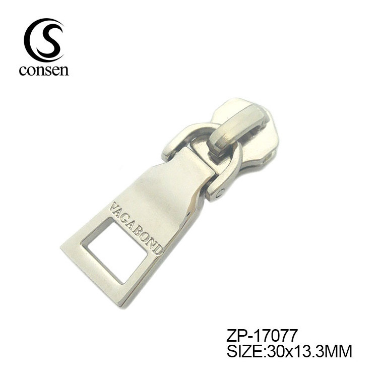 Zinc alloy new design personalized puller logo custom engraved zipper pull with name