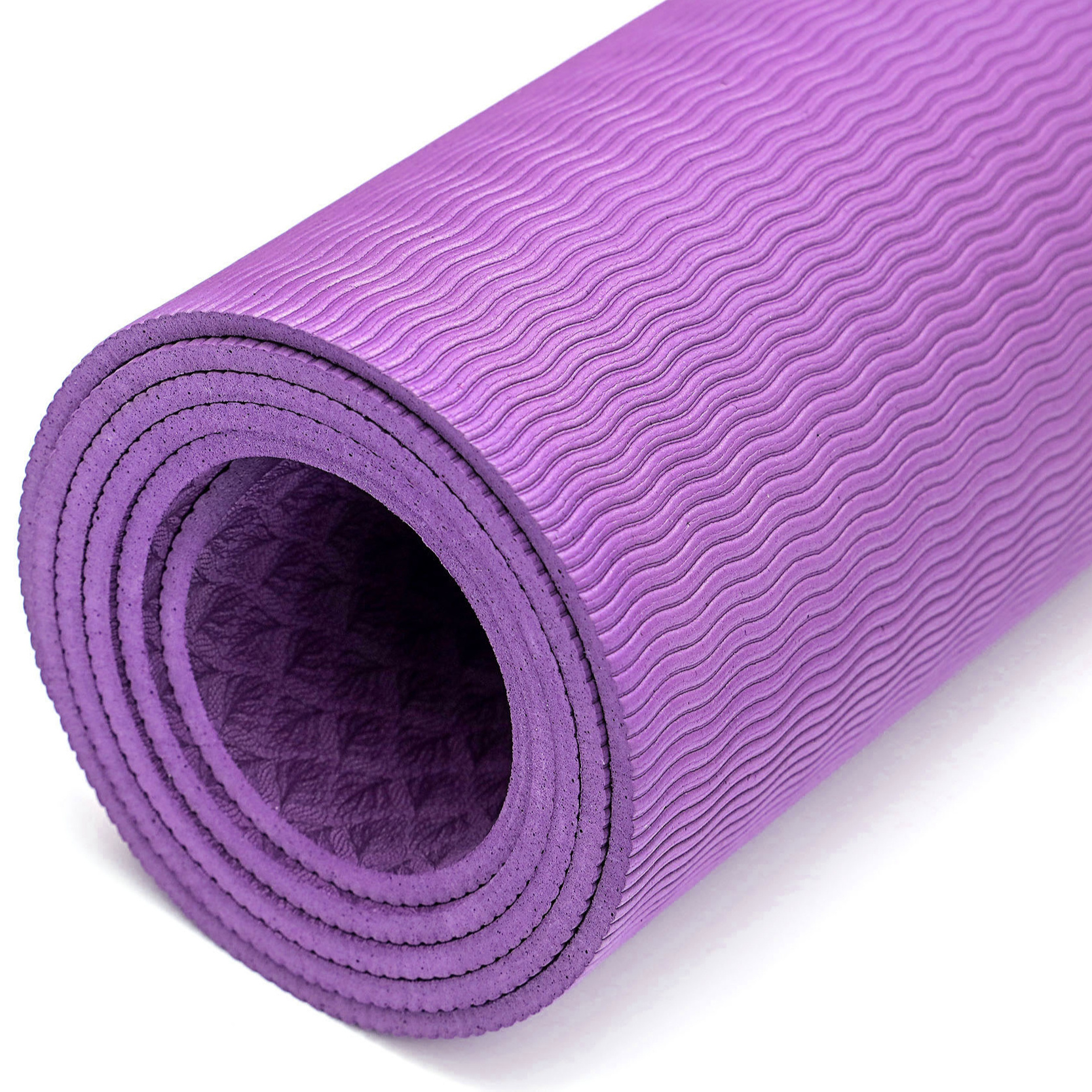 China Supplier Round Foam Roll TPE Yoga Mat For Sale Customised Reversible Yoga Mat