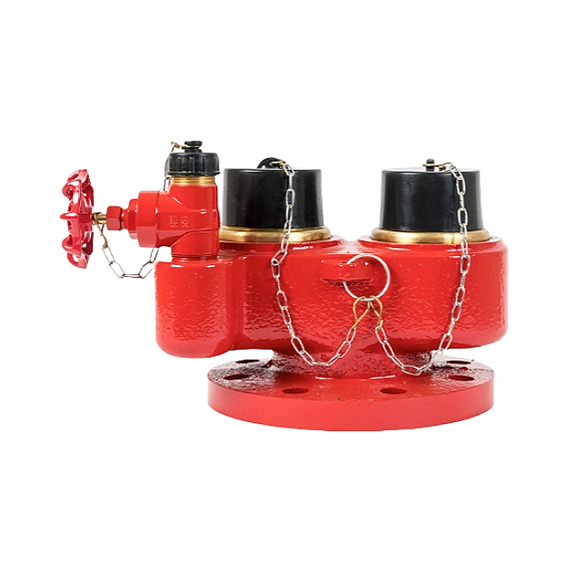 Fire Fighting Equipment Water Media Fire Hydrant Valve 4 Inch  2 Way Breeching Inlet Valve