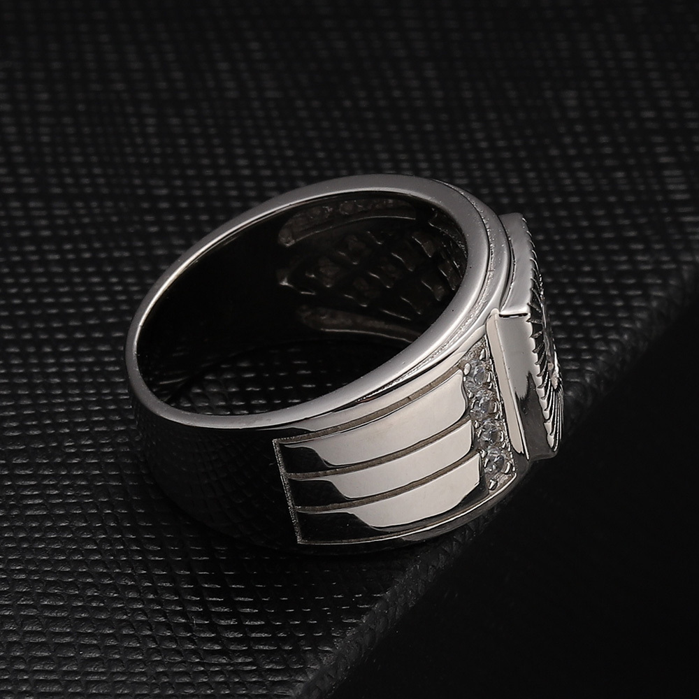 Stylish Bohemian Gents 325 6925 8925 Silver Plated Turkish Sterling Silver Men Marry Platinum Rings