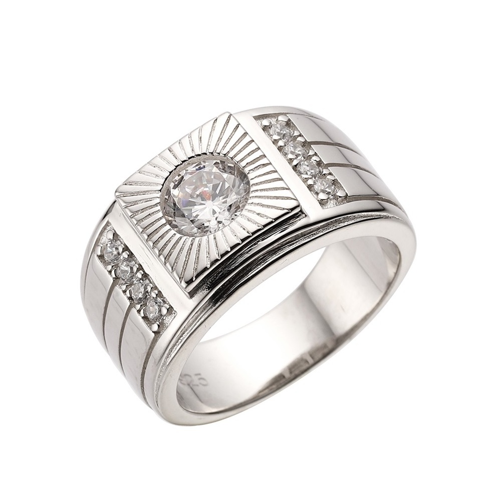 Stylish Bohemian Gents 325 6925 8925 Silver Plated Turkish Sterling Silver Men Marry Platinum Rings