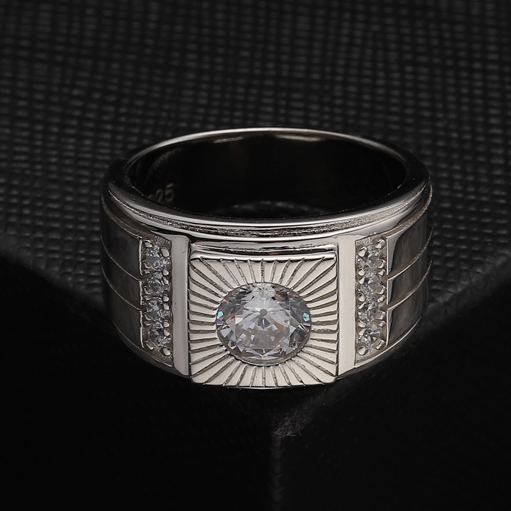 Stylish Bohemian Gents 325 6925 8925 Silver Plated Turkish Sterling Silver Men Marry Platinum Rings