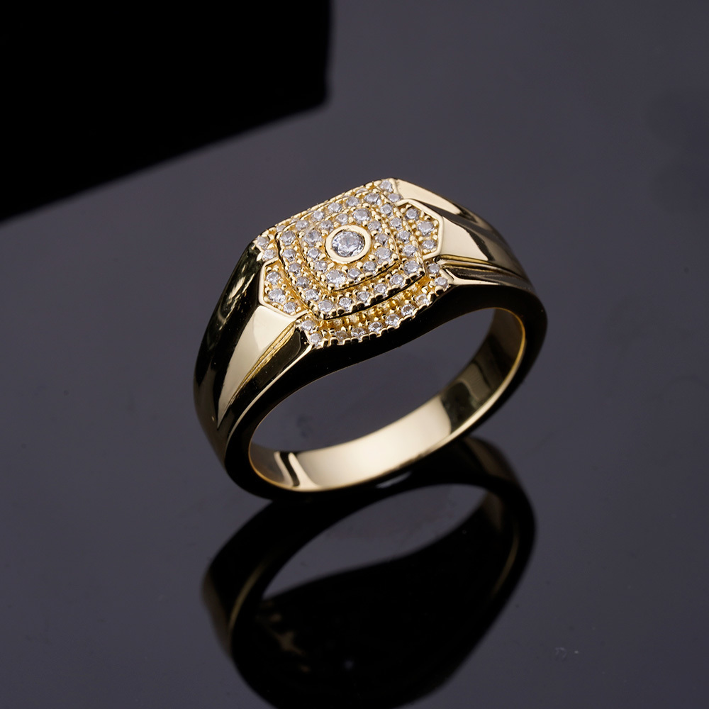 Trend Italian Mens Wedding Unique 1 Gram 21K Gold 5925 Silver 24K Gold Ring For Dubai Price