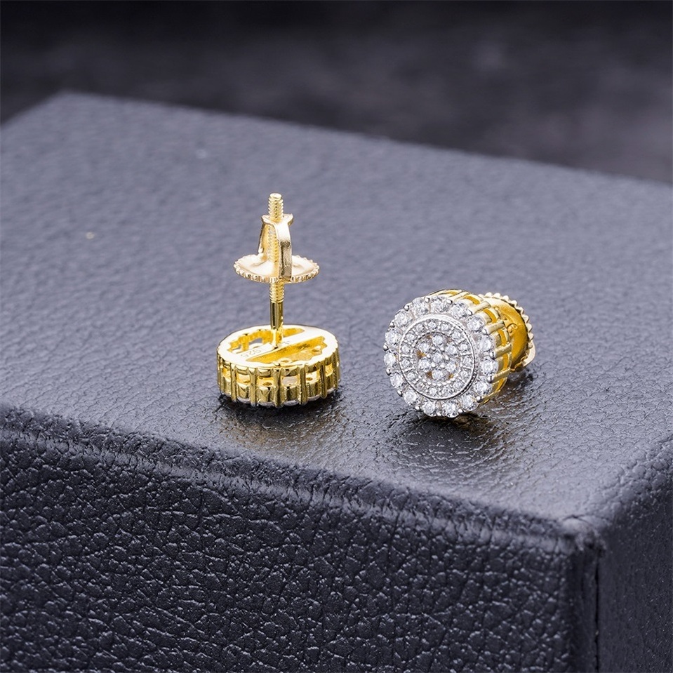 Luxury Handmade Christmas Gem Stone Rhinestone Statement Diamond Fake Pure Gold Fancy Earrings Molds For Women Kids