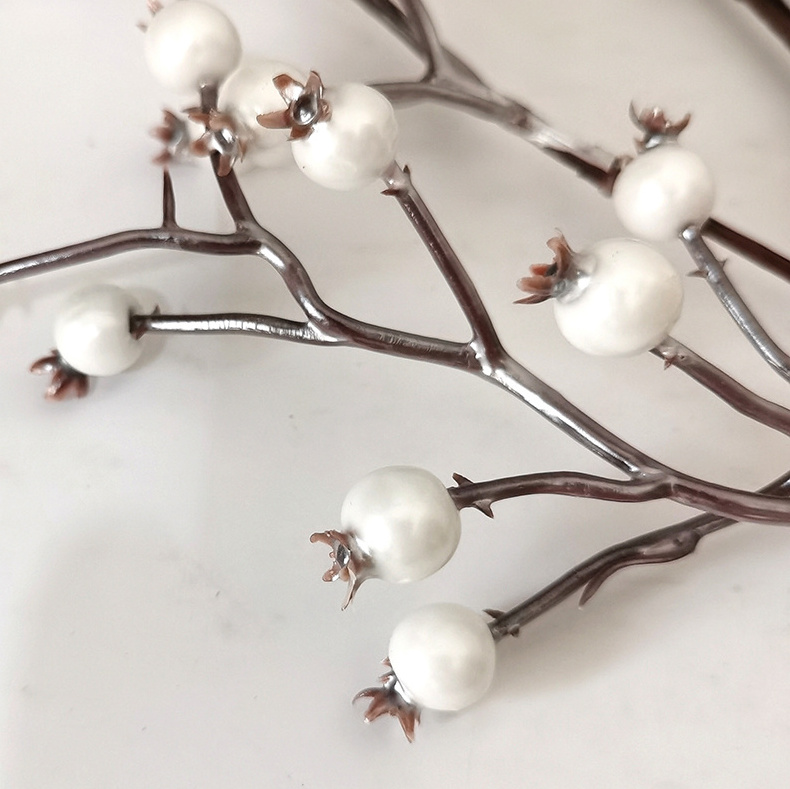 Christmas decorations for home artificial white berry sprays Christmas picks and sprays