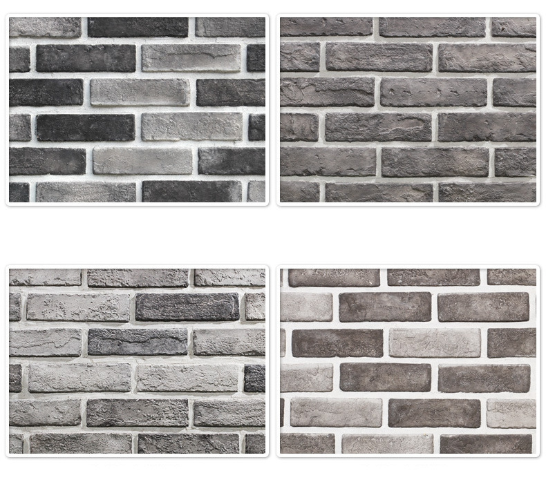 artificial gray grey brick faux grey black bricks for wall panels