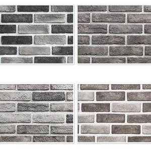 artificial gray grey brick faux grey black bricks for wall panels