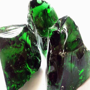 Multifunctional glass stone natural Clear Color Green Slag Glass Rock