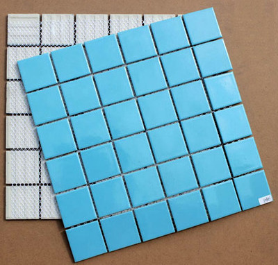 factory supply glossy blue ceramic tiles for floor and wall panel glossy tile with cheap price for swimming pool