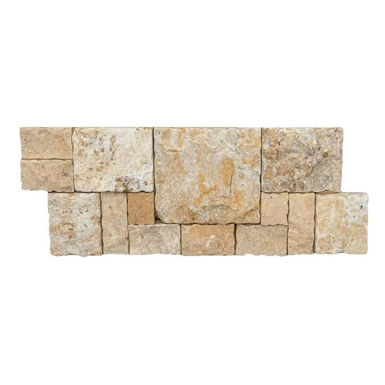 Modern Ivory Travertine Paver Stone yellow Color limestone Polished Tiles