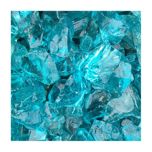 Natural Slag Light Blue Colored Glass Landscaping Rock for Home Decoration