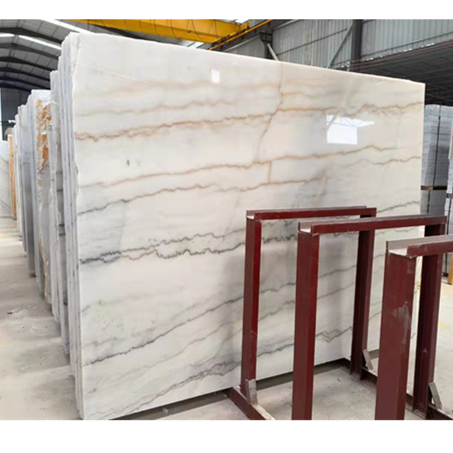 Wholesale White  Marble With golden Vein Top grade  marble slab for floor