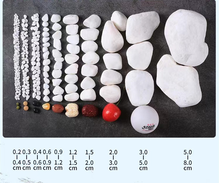 Fast delivery natural white tumbled small size pebbles tumbled stone for garden landscaping decorative with cheap price