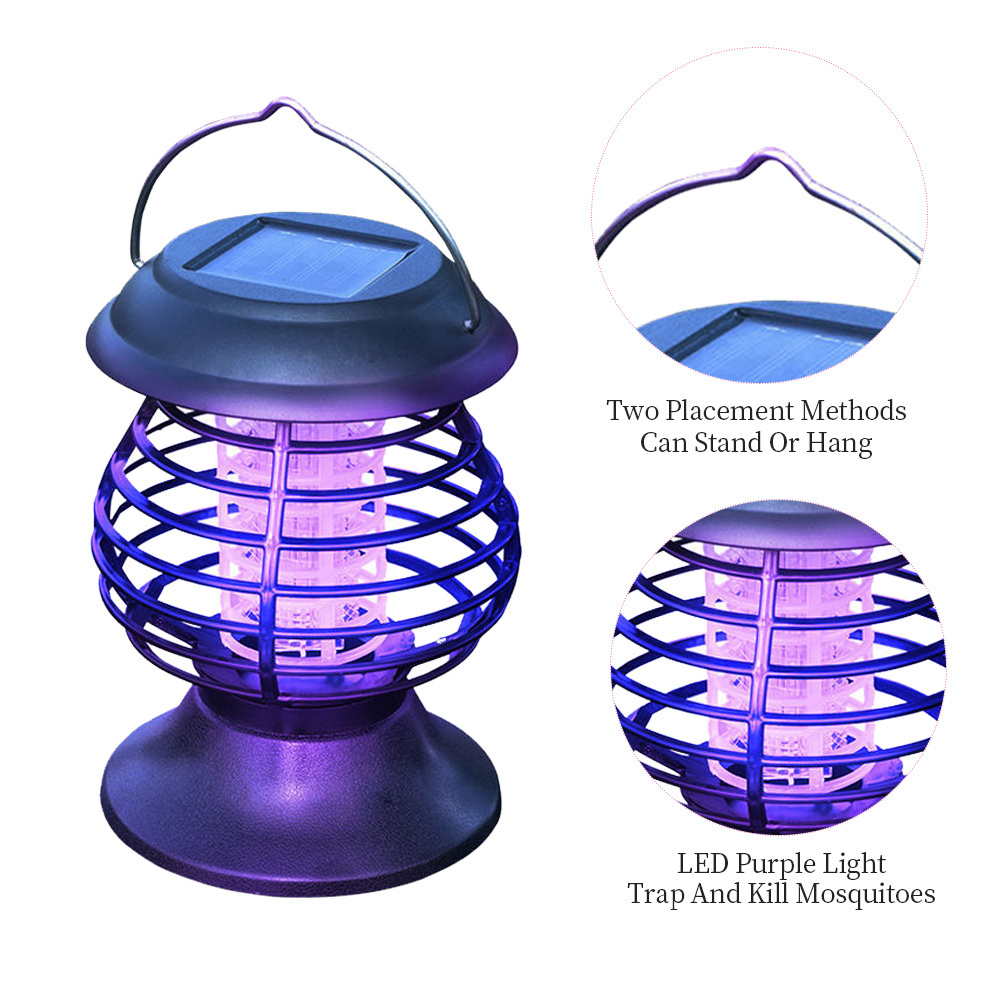 Solar Outdoor Mosquito Killer Lamp Portable Electric Mosquito Repellent Killer Lamp Anti-Mosquito Light