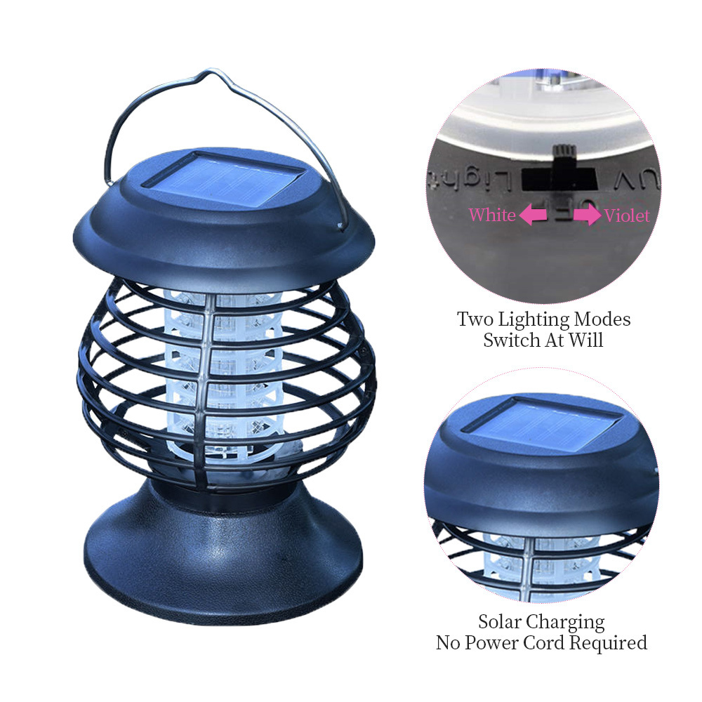 Solar Outdoor Mosquito Killer Lamp Portable Electric Mosquito Repellent Killer Lamp Anti-Mosquito Light