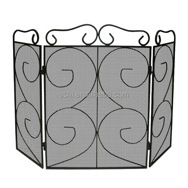 3 panel fire screen / Fireplace Folding Fire screen with curve