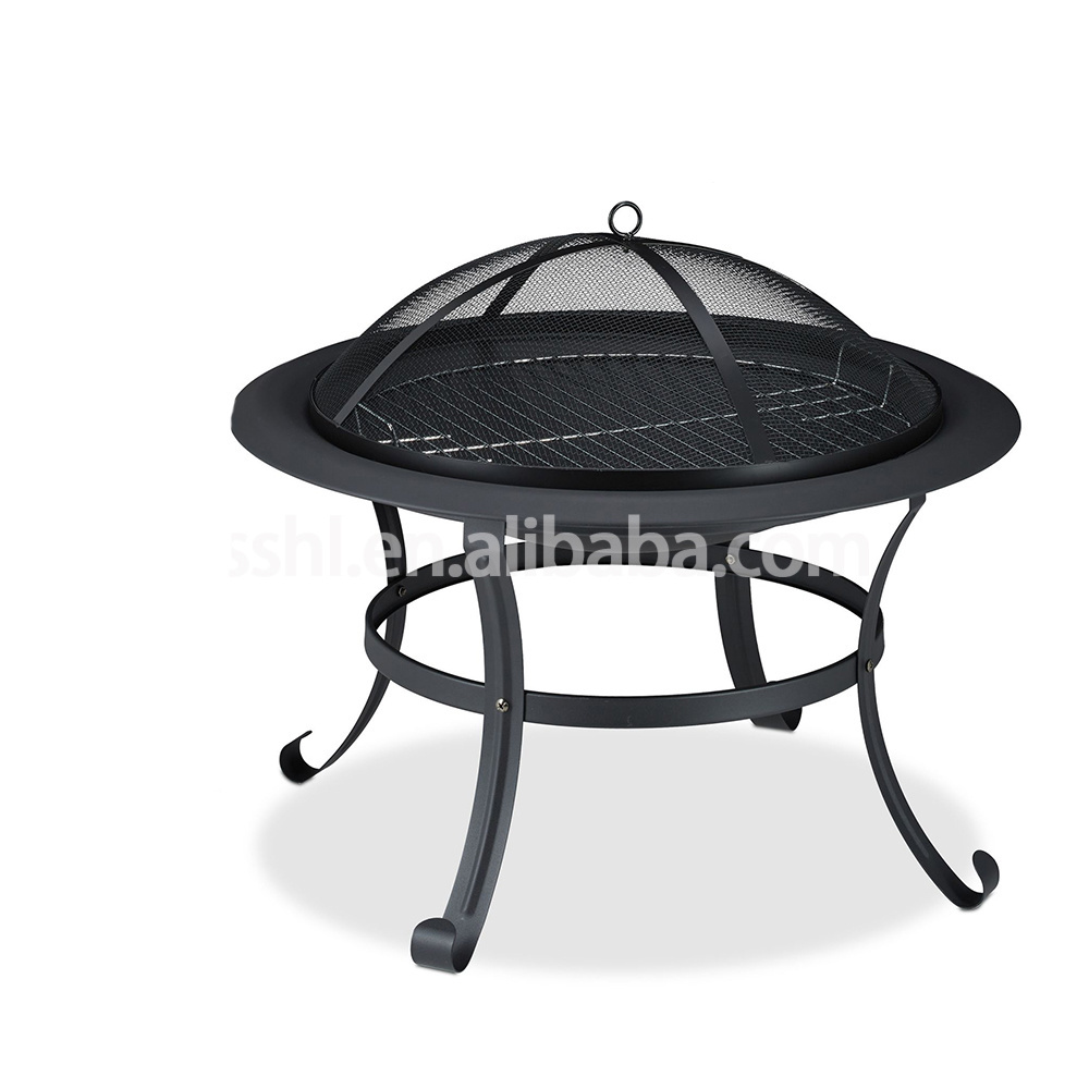 Outdoor Steel tabletop Wood Burning smokeless Fire Pit with Poker garden burner