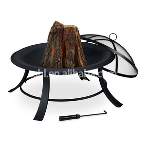 outdoor corten steel smokeless camping fire pit garden wood burner with cover and poker