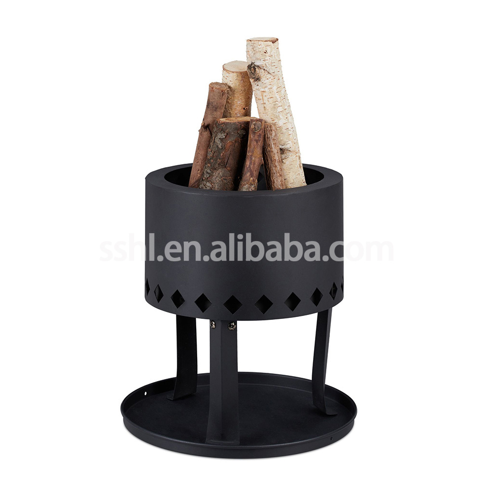 Small Outdoor garden portable Round Pellet Fire Pit bowl fireplace