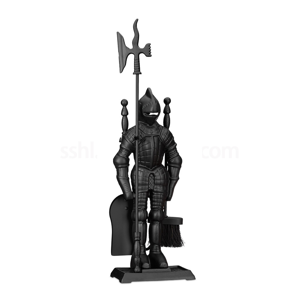 Cast iron Knight fireside set firewood tools Fireplace Accessories Fire set