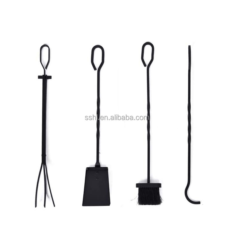 Modern Fireplace Accessories Fire Pit Tool 5pcs Fireplace Tool set Wrought Iron fireset