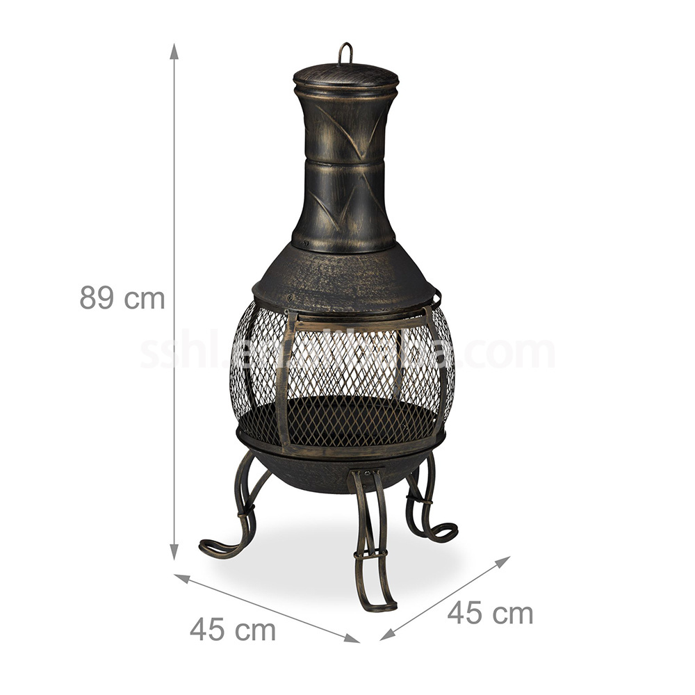 outdoor cast iron chimenea wood chimney chiminea fire pit