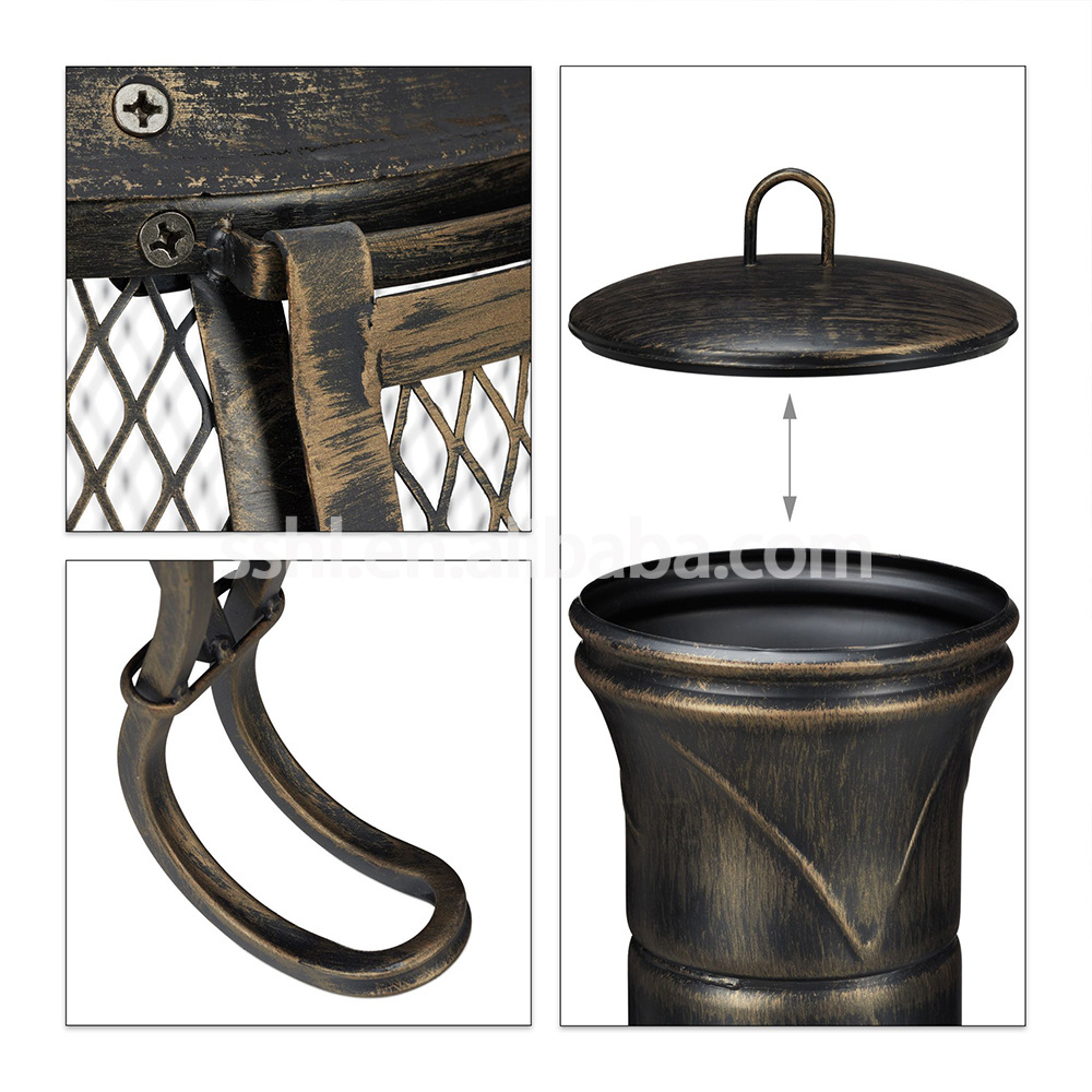 outdoor cast iron chimenea wood chimney chiminea fire pit